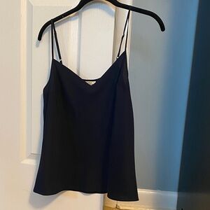 J. Crew Black Satin V-Neck Cami